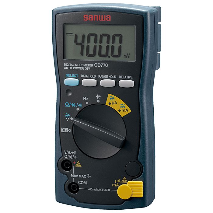 CD770 Digital Multimeter with Continuity Buzzer - Auto-Ranging Voltage Tester for Home, Car & Electronics Repair | Measures AC/DC Voltage, Current, Resistance | Ideal for Electricians & DIY Projects