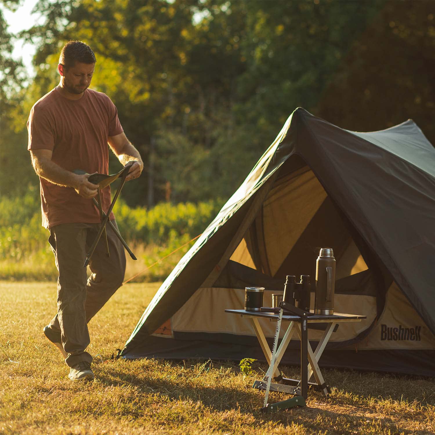 Bushnell Instant Pop Up Tent - 3P/4P/6P/8P Hub Style Camping Tent for Family, Hiking, Hunting & Fishing | Waterproof & Easy Setup | Perfect for Backpacking, Beach Trips & Outdoor Adventures