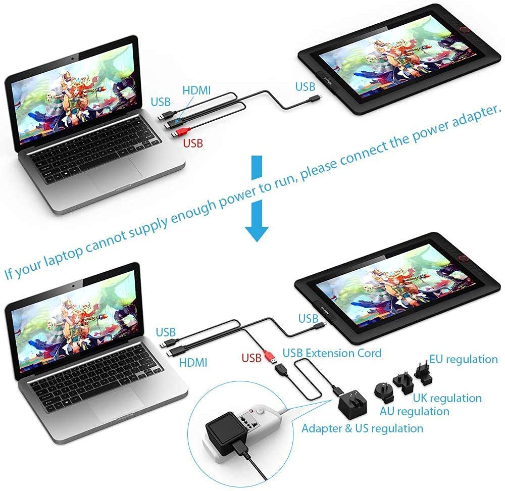 XP-PEN Artist 15.6 Pro Drawing Tablet with Screen - 120% sRGB Color Gamut, 8192 Pressure Levels, Tilt Function - Battery-Free Stylus & Protective Case Included - Perfect for Digital Art, Animation, Graphic Design & Online Teaching