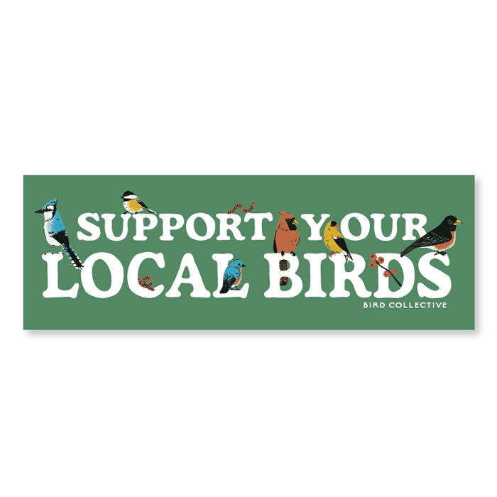 Bird Collective Backyard Birds Bumper Sticker - Colorful Wildlife Decal for Cars, Laptops & Windows - Perfect for Nature Lovers & Birdwatching Enthusiasts