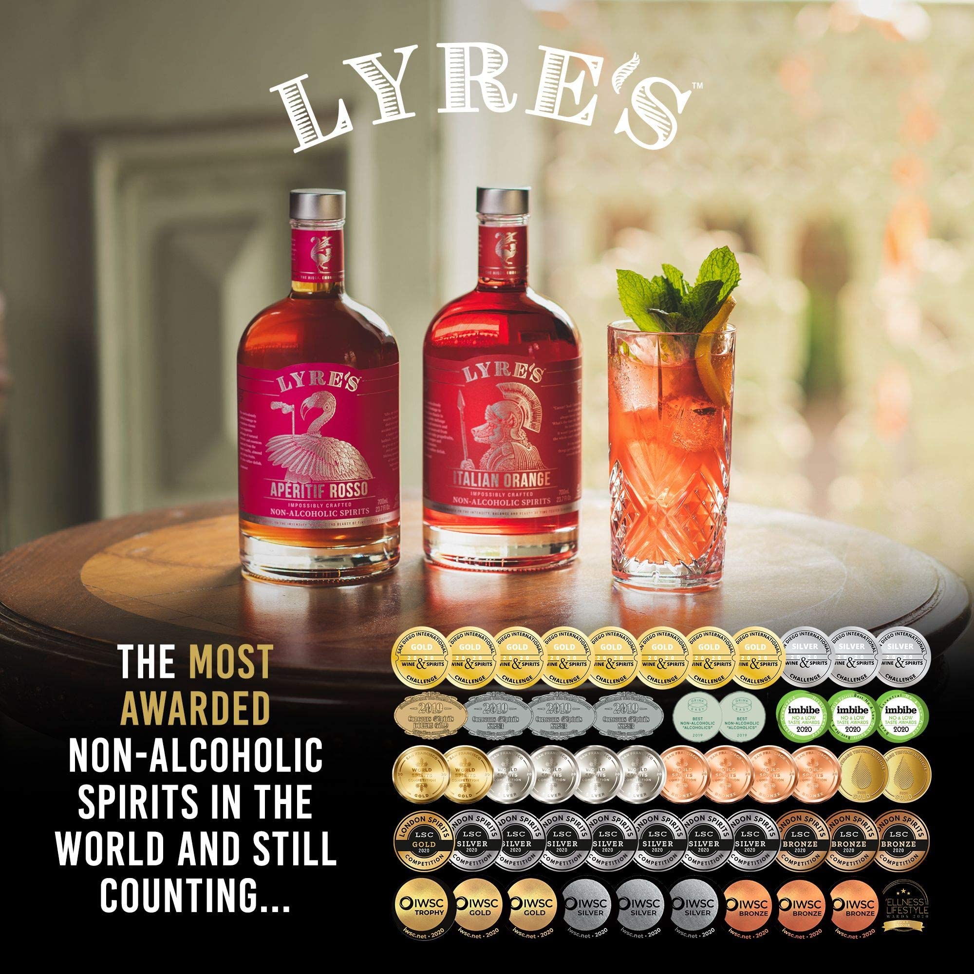 Lyre's Non-Alcoholic Coffee Royale Gift Set (2 Bottles) - Coffee Originale Liqueur Style & American Malt Bourbon Style - Award Winning Alcohol-Free Spirits - 23.7 Fl Oz - Perfect for Mocktails, Sober Celebrations & Thoughtful Gifts
