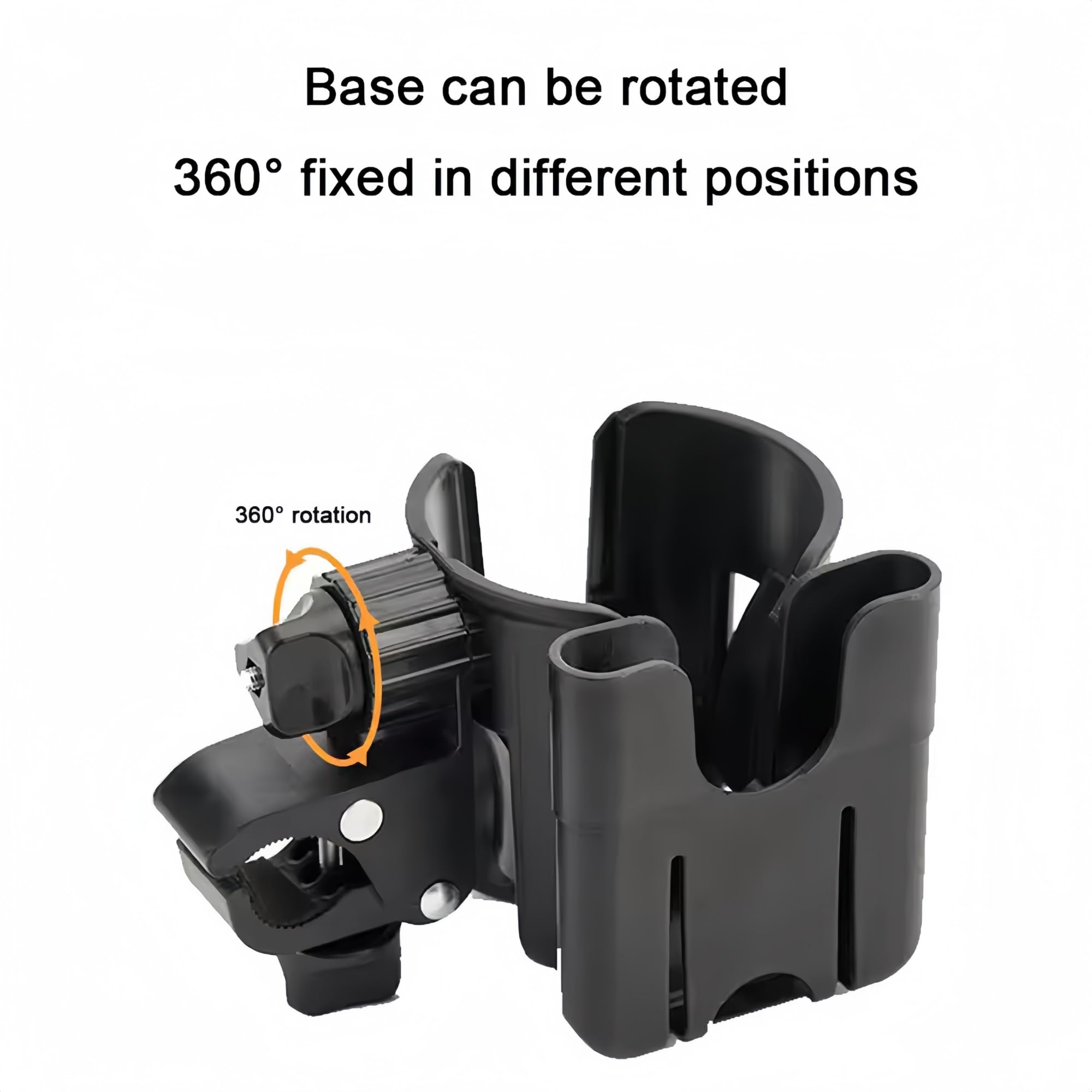 2-in-1 Wheelchair Cup Holder with Phone Mount - Universal Drink Holder for Walkers, Wheelchairs, Strollers, Bikes & Scooters - Perfect for Outdoor Activities, Travel & Mobility Assistance