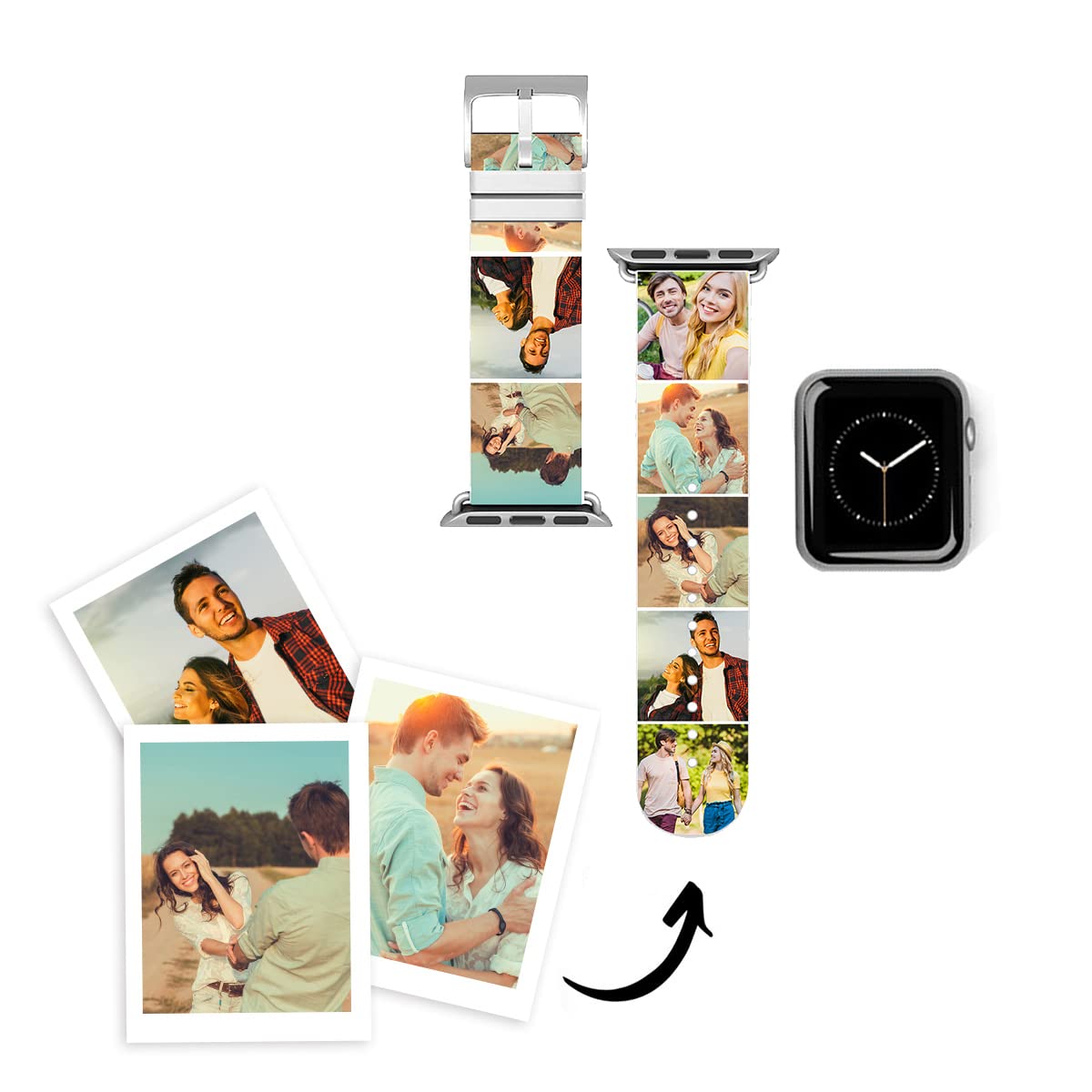 Custom Apple Watch Band 38-44mm - Soft Silicone Strap for Series 7/6/SE/5/4/3 - Perfect Gift for Men & Women