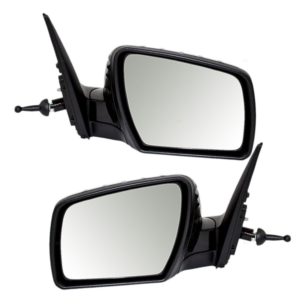 Brock Replacement Manual Remote Side View Mirrors for 2010-2013 Kia Soul - Driver & Passenger Side Ready-to-Paint (KI1320160, KI1321160) | Perfect for DIY Car Repair and Mirror Replacement