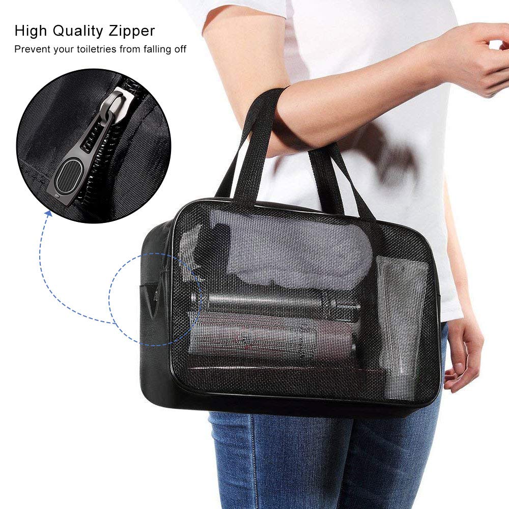 Portable Mesh Shower Caddy Organizer - Quick Dry Bathroom Tote Bag for College Dorm, Gym, Camping & Travel - Waterproof Toiletry Storage for Men, Women & Kids - Ideal for Shower, Beach & Outdoor Activities