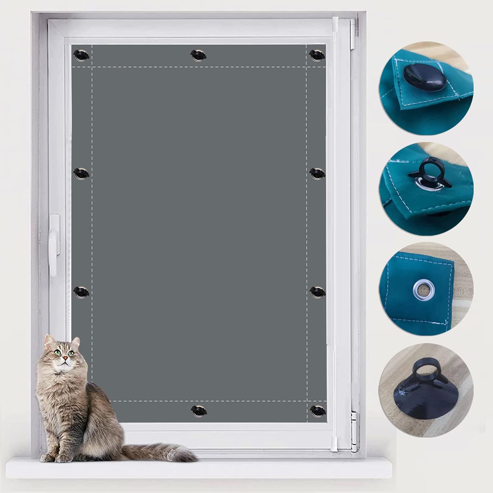 Portable Blackout Curtains with Suction Cups - 100% Darkening for Travel & Nursery