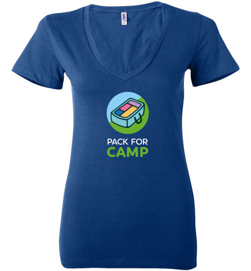 Bella Women's Deep V Neck T-Shirt - Soft Casual Short Sleeve Tee for Everyday Wear | Perfect for Work, Outings & Layering