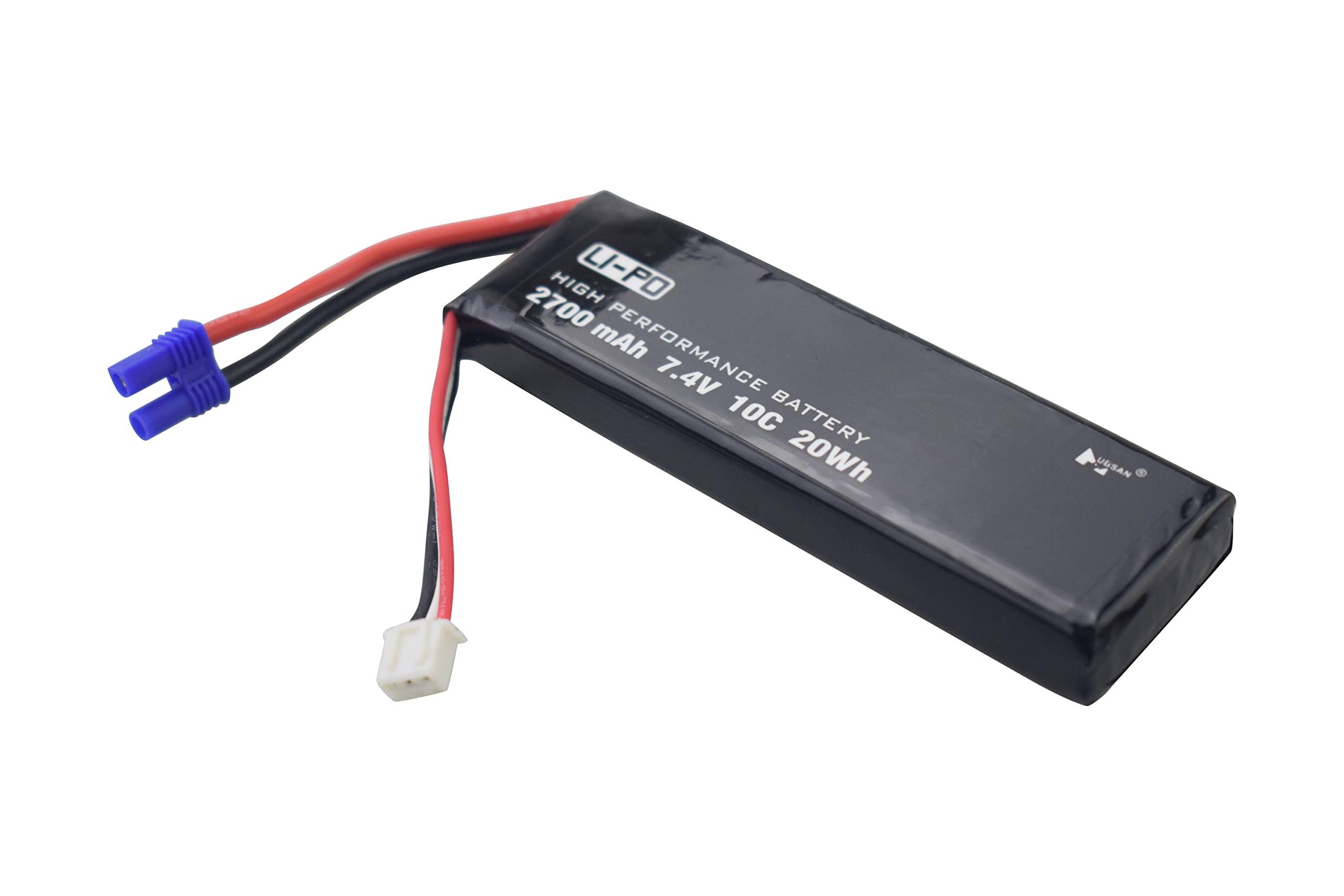 Fytoo 2 Pack 7.4V 2700mAh 10C LiPo Batteries with Smart Charger for Hubsan H501S/H501A/H501C/H501M/H501S Pro Drones - Replacement Parts for Extended Flight Time (Perfect for Aerial Photography & FPV Racing)
