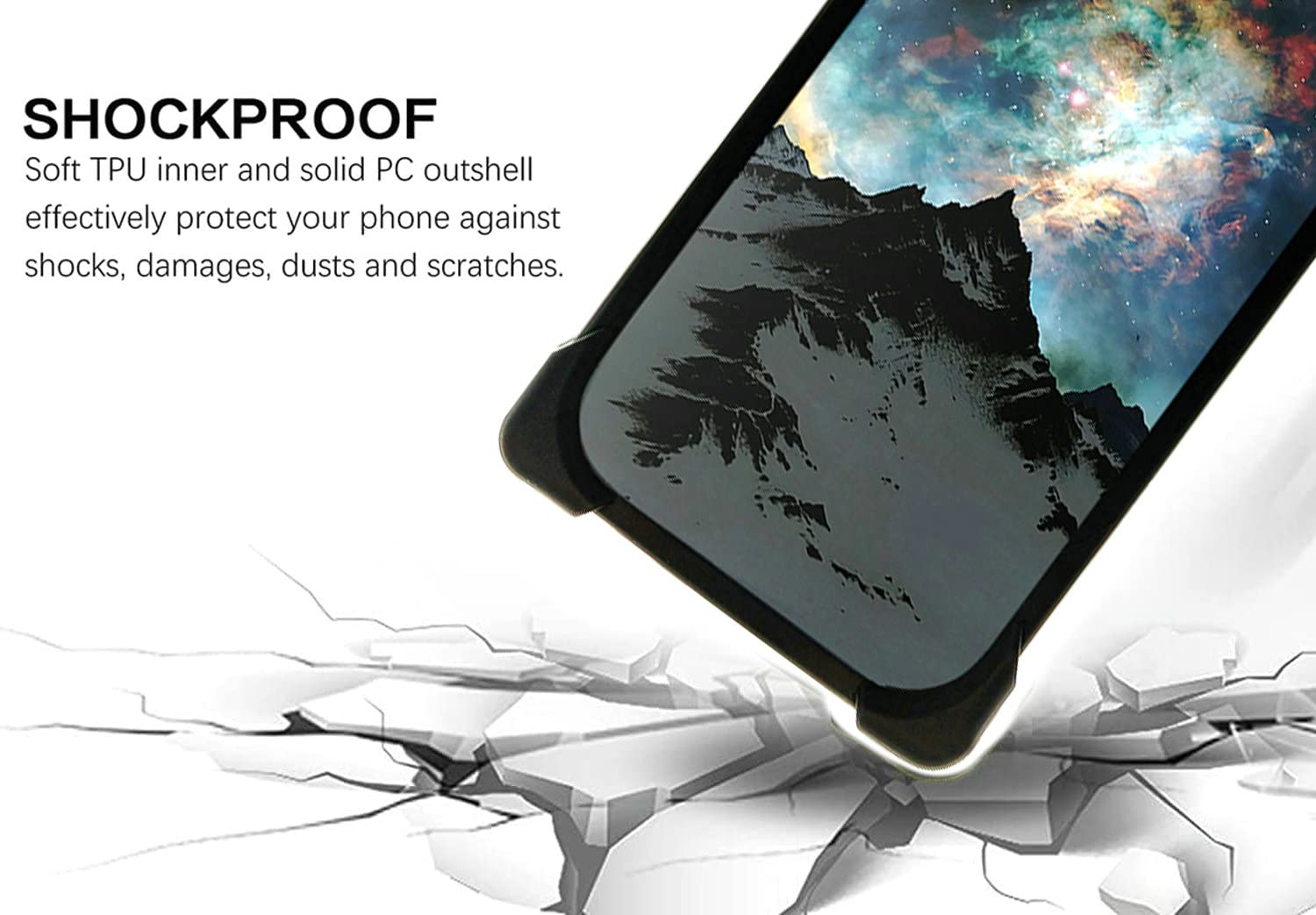 Vortex V22 Compatible Phone Case with Soft TPU Screen Protector & Kickstand - Shockproof Protective Cover for Everyday Use, Travel, and Work