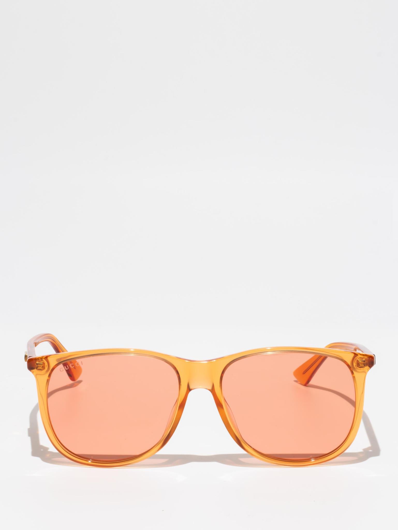 Gucci GG0263S 005 Orange Sunglasses for Women - Luxury Designer Shades with UV Protection - Perfect for Beach, Driving & Summer Fashion