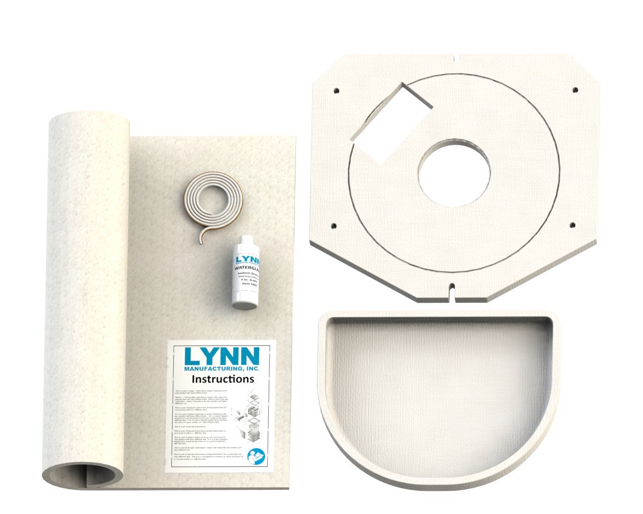 Lynn Manufacturing Replacement Combustion Chamber Kit for New Yorker CLS & CLW Boilers - No Swing-Out (Model 121900, 1134) - Perfect for Boiler Repair & Maintenance