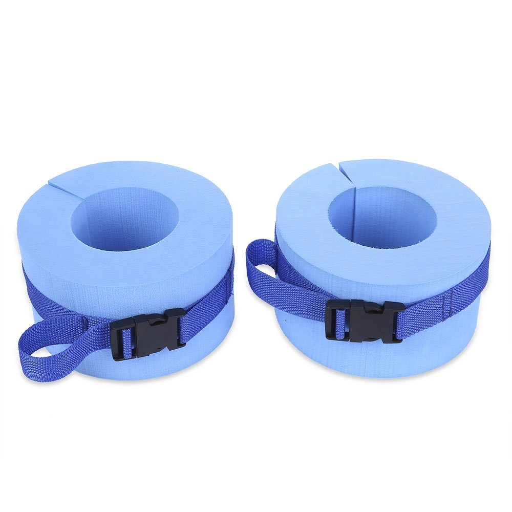 2 Pcs EVA Foam Swim Aquatic Cuffs with Quick Release Buckle - Water Aerobics Float Rings for Arms & Ankles - Swim Training, Fitness Exercise Gear for Pool Workouts & Aqua Therapy