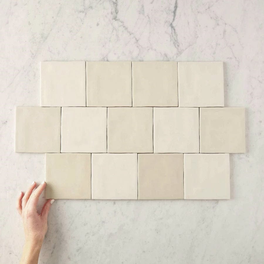 Premium Newport Matte Taupe Mixed Square Tile - 12x12 Inch Porcelain Floor & Wall Tiles - Waterproof & Durable for Bathroom, Kitchen, and Backsplash Installation