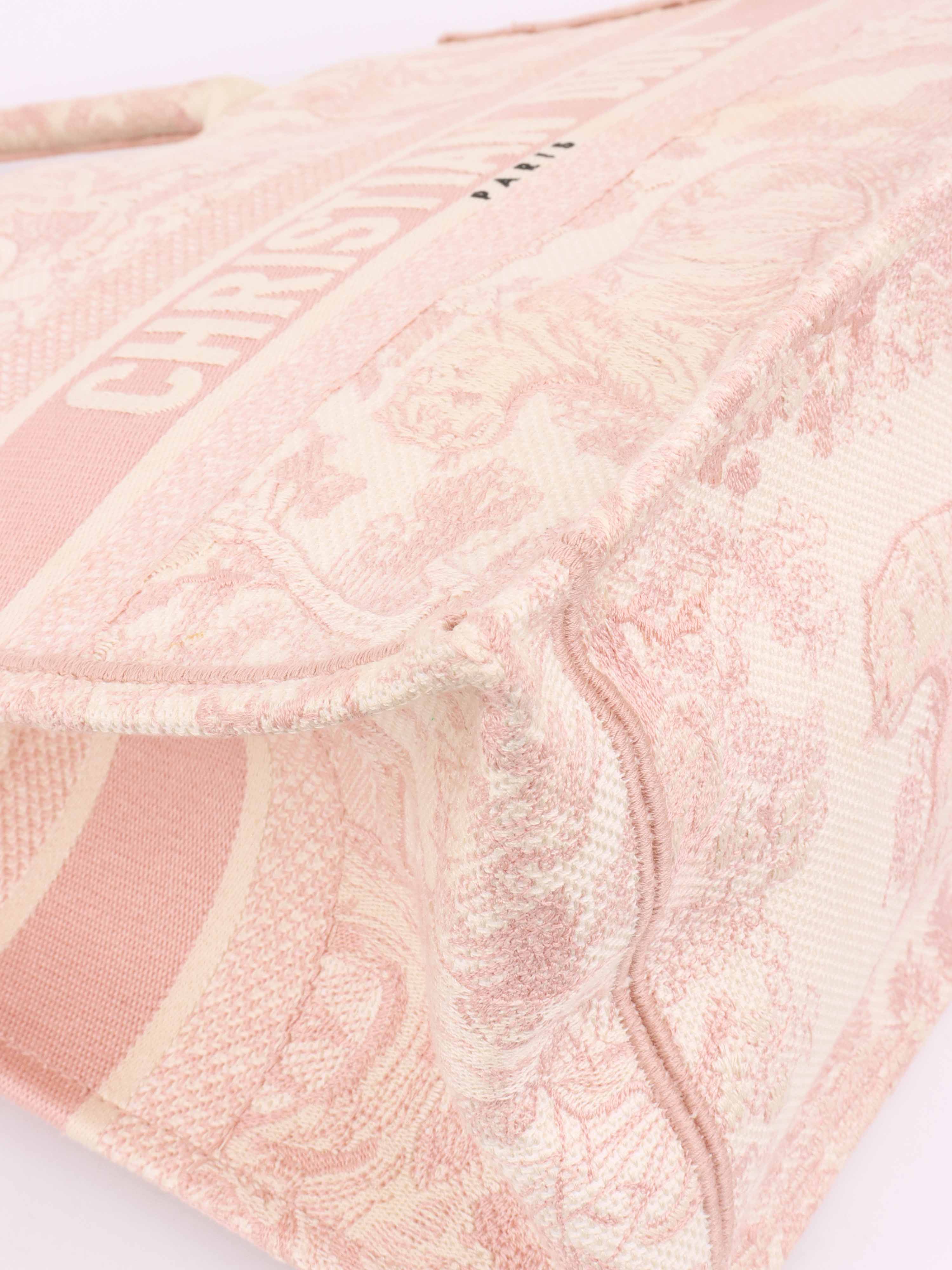 Dior Pink & Cream Medium Book Tote Bag - Luxury Designer Handbag for Women | Perfect for Work, Travel & Everyday Use