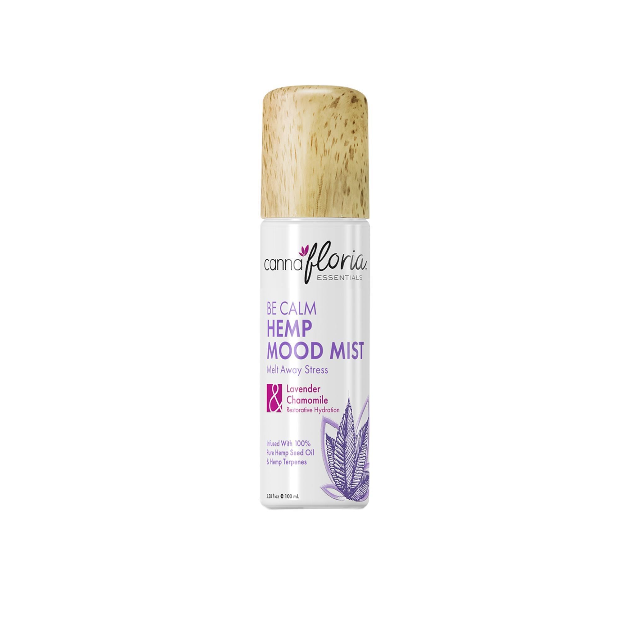 Cannafloria Hemp Mood Mist - Organic CBD Aromatherapy Spray for Stress Relief & Relaxation | Perfect for Home, Office & Travel Use
