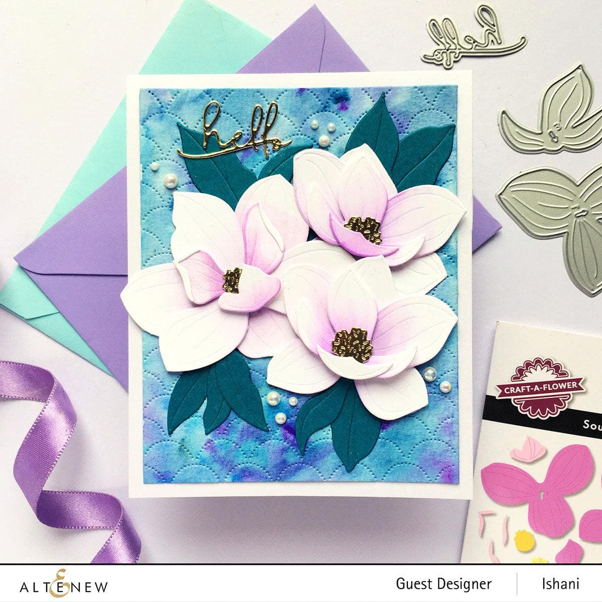 Southern Magnolia Layering Die Set for Card Making & Scrapbooking - Floral Paper Crafting Dies for DIY Greeting Cards, Wedding Invitations & Home Decor