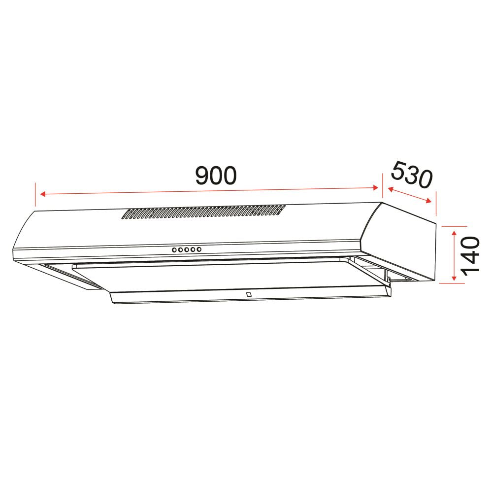 EF EFCH 9111 HM SS Stainless Steel Range Hood - 30 Inch Under Cabinet Kitchen Vent Hood with LED Lights, 3 Speed Fan, and Dishwasher Safe Filters for Home Cooking & Smoke Removal
