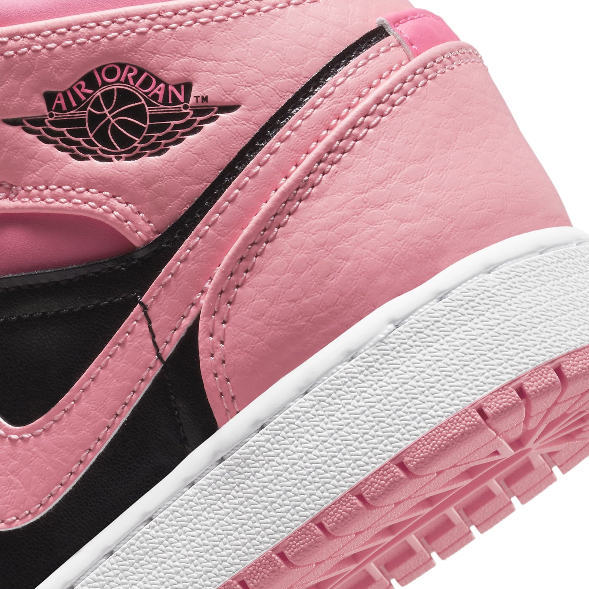 Air Jordan 1 Mid Coral Chalk Sneakers for Girls (GS) - Comfortable Basketball Shoes for School, Sports & Casual Wear