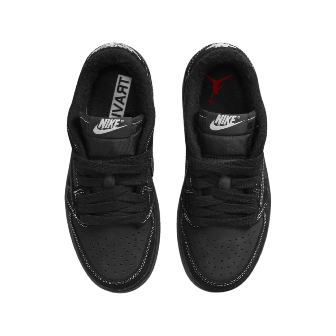 Air Jordan 1 Retro Low OG SP x Travis Scott Black Phantom Sneakers - Preschool Size - Limited Edition Basketball Shoes for Kids | Perfect for School, Playground & Casual Wear