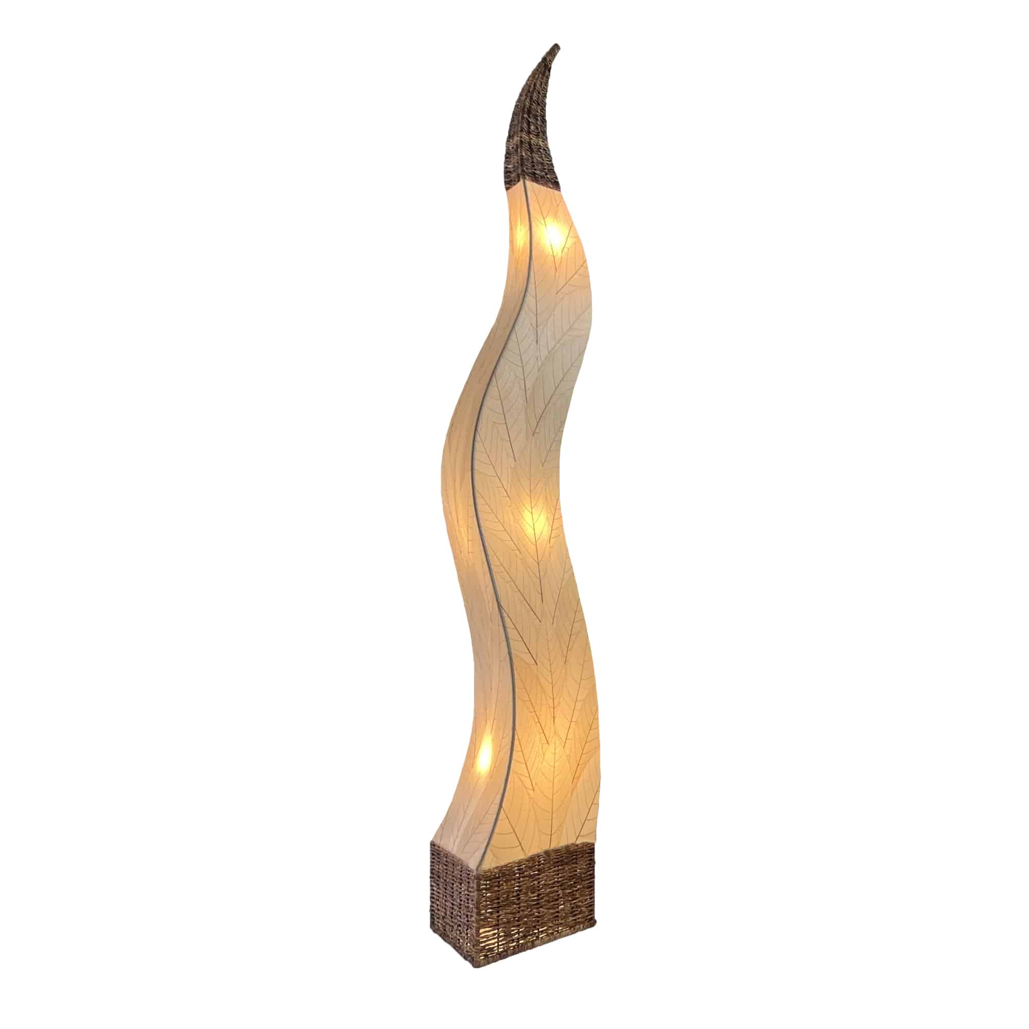 Flame Giant Floor Lamp Natural - Modern LED Standing Light for Living Room, Bedroom & Office - Adjustable Brightness & Warm White Light