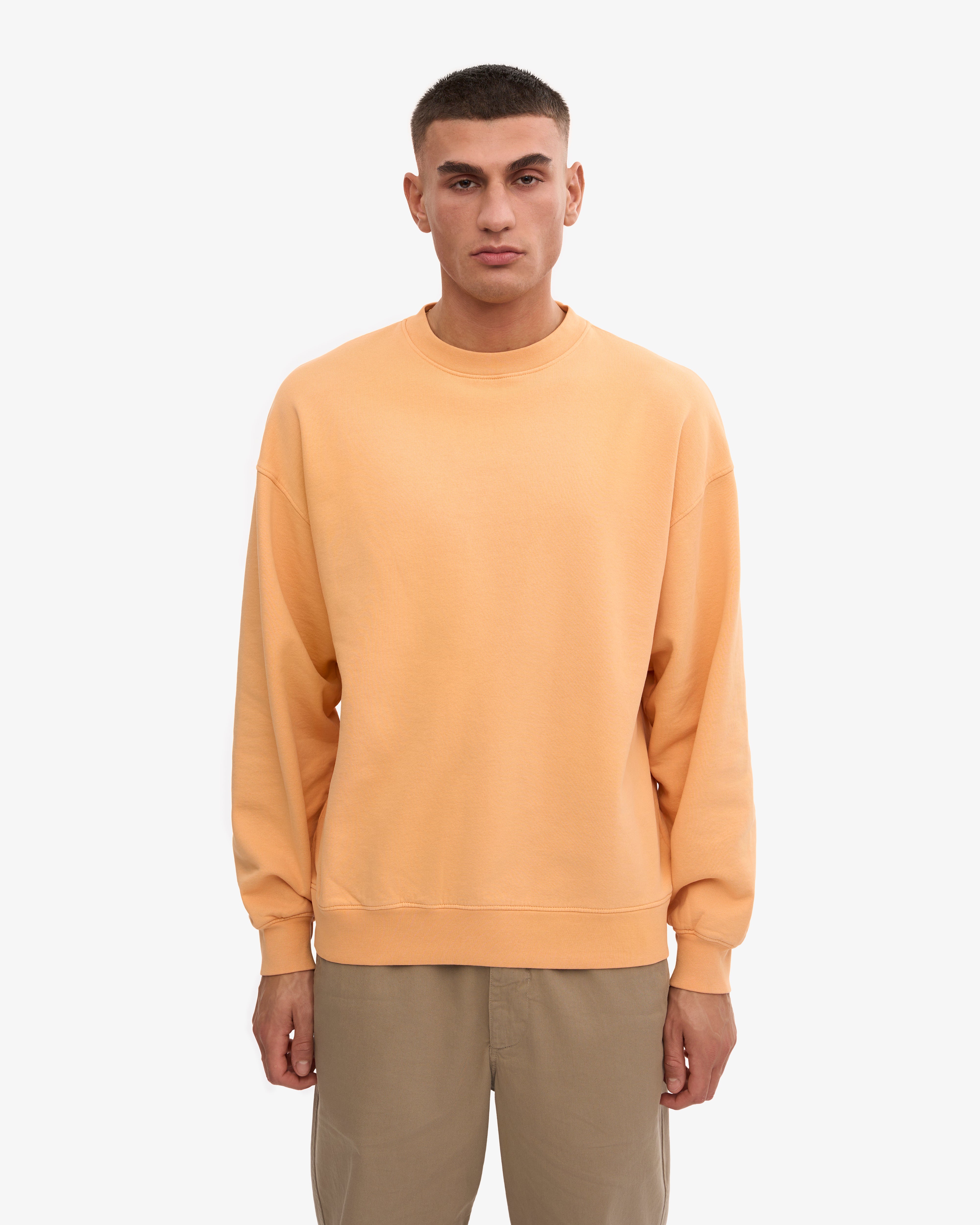 Organic Oversized Crewneck Sweatshirt for Women - Soft & Comfortable Sandstone Orange Pullover - Perfect for Casual Wear, Loungewear & Cozy Outfits