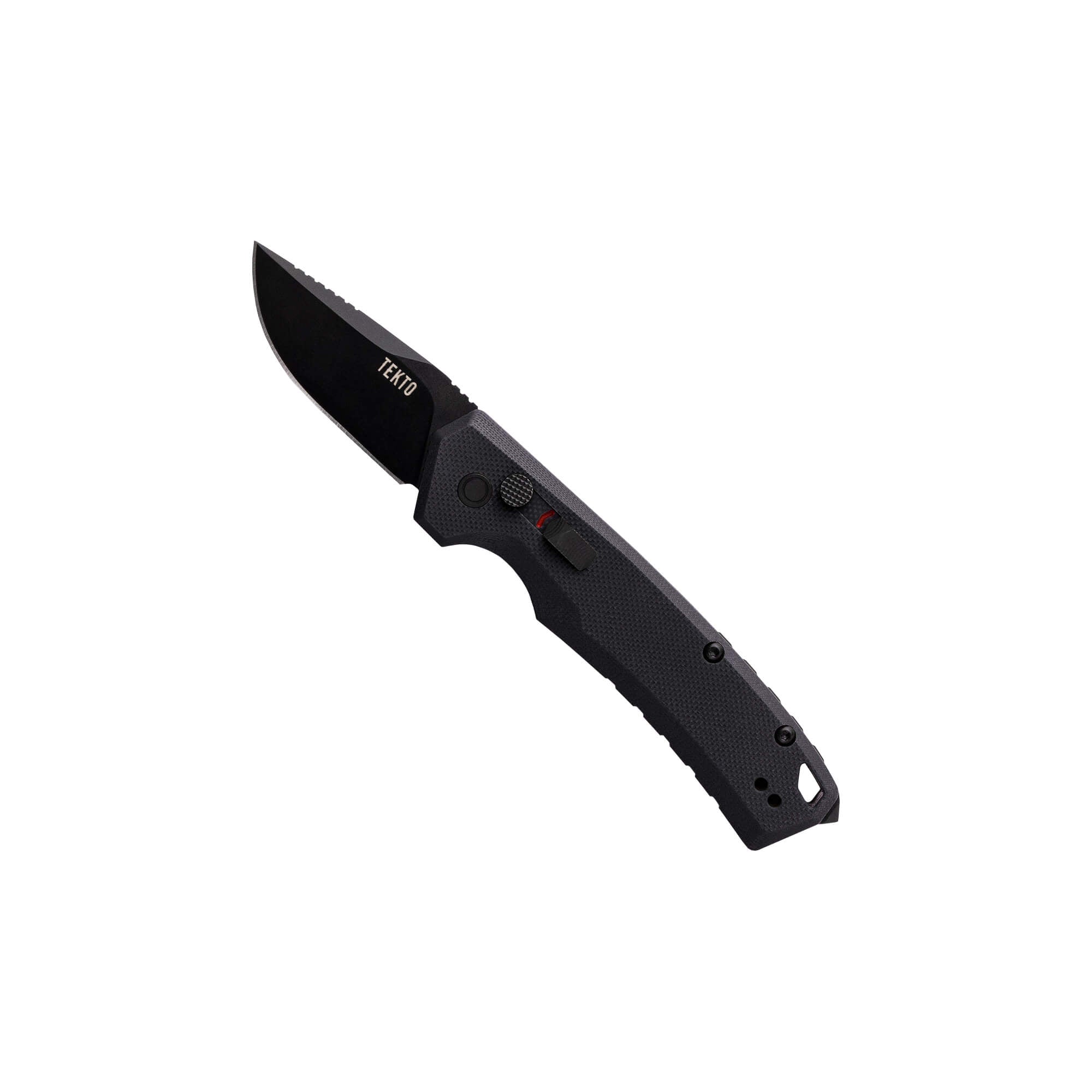 TEKTO Collab A3 Delta Mini Pocket Knife - Black G10 Handle with Black Accents - EDC, Outdoor, Camping & Everyday Carry Knife
