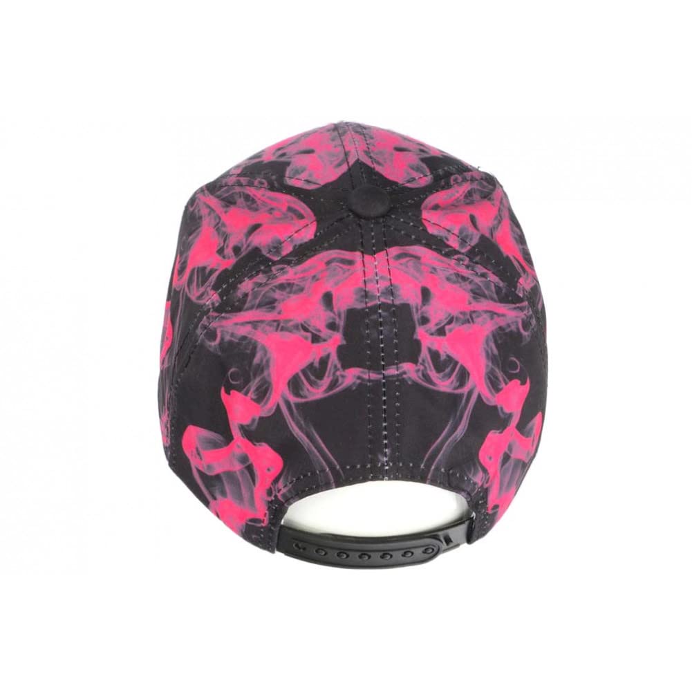 Hip Hop Honor NY Rose & Black Streetwear Baseball Cap - Unisex Adjustable Snapback - Fluo Pink & Black - Perfect for Urban Fashion & Hip Hop Style