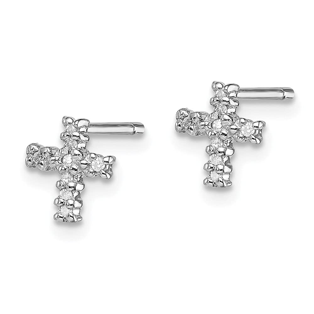 925 Sterling Silver Diamond Cross Post Earrings for Women - Hypoallergenic Fine Jewelry Gift Set for Her - Perfect for Christmas, Birthday, Anniversary & Everyday Wear