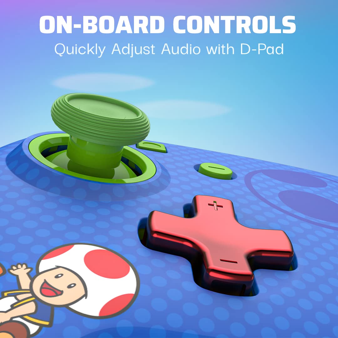 Official Nintendo Licensed PDP Switch Rematch Wired Controller for TOAD & YOSHI - Customizable Buttons, Sticks, Triggers & Paddles - Ergonomic Design for Comfortable Gaming - Perfect for Super Mario, Smash Bros & Multiplayer Gaming Sessions
