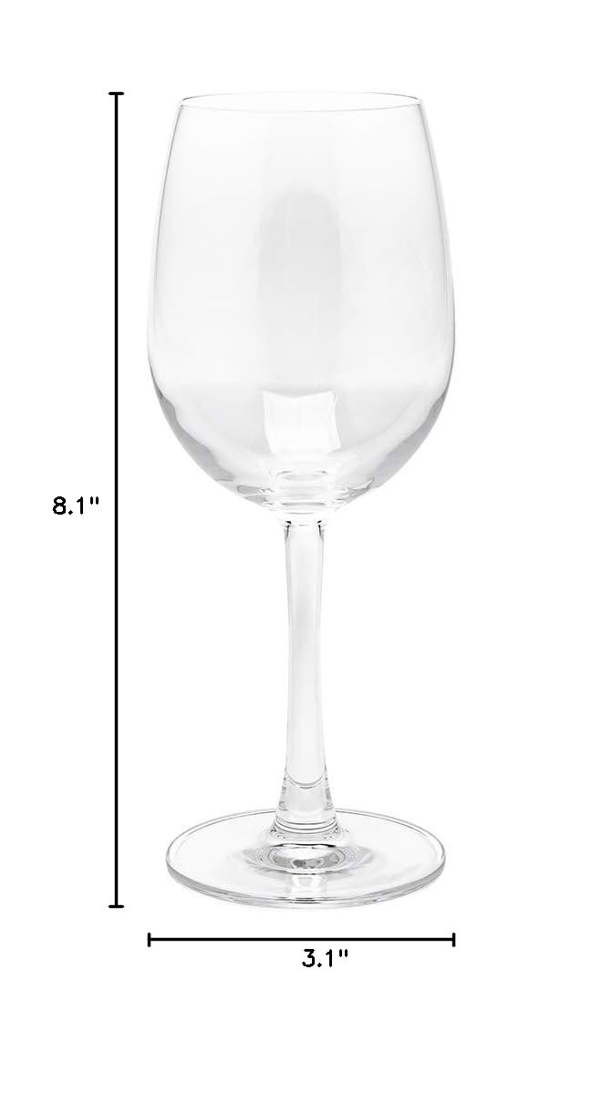 Restaurantware Voglia Nude 12oz White Wine Glasses Set of 12 - Premium Crystal Wine Glasses with Laser-Cut Rim for Chardonnay, Pinot Grigio & Sauvignon Blanc | Dishwasher Safe Fine-Blown Crystal | Perfect for Dinner Parties, Weddings & Restaurant Use