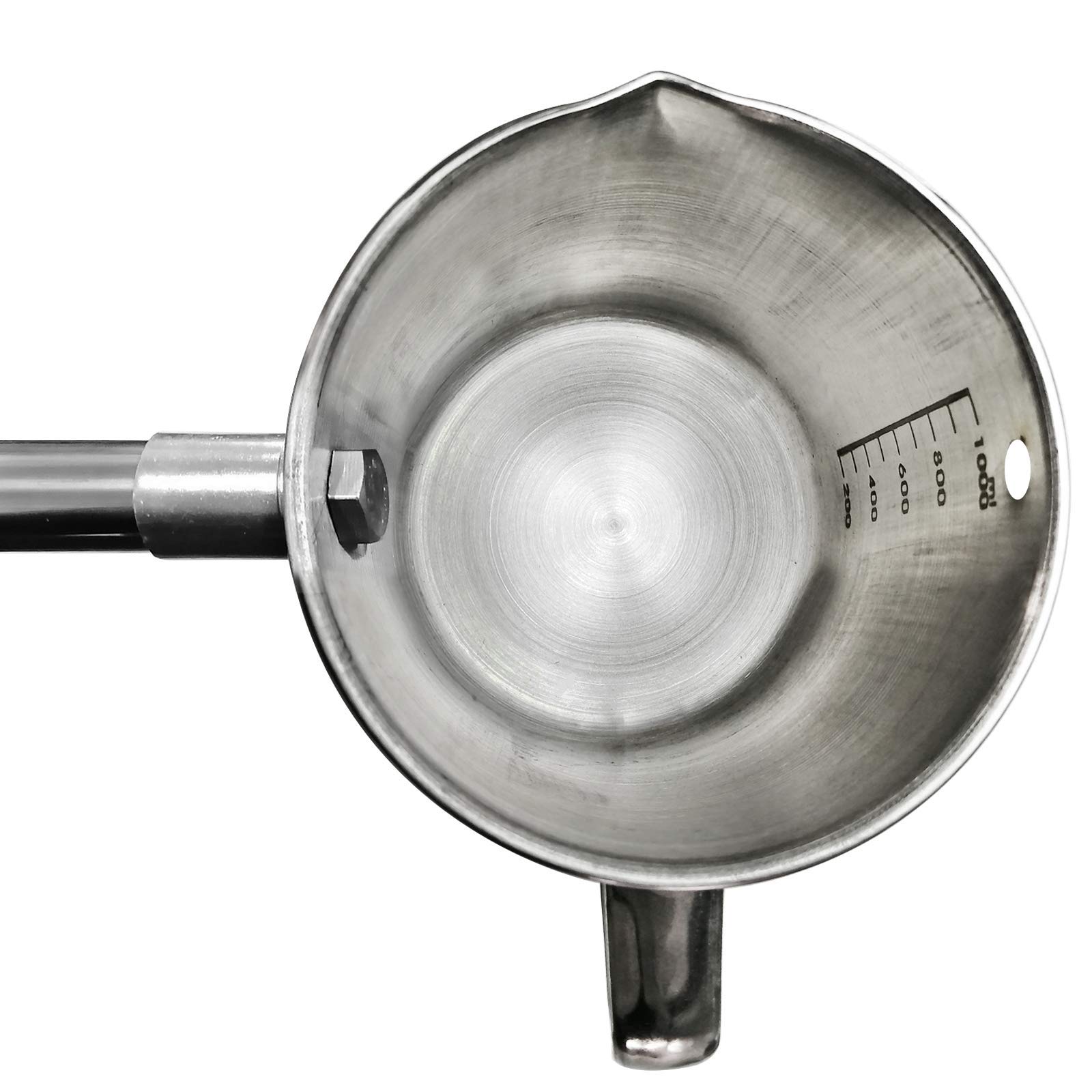 Stainless Steel Telescopic Water Sampler with 1000ml Pendulum Beaker - Adjustable Length (1.23m-4.63m) for Lake, River & Pool Water Testing | Professional Water Sampling Pole & Ladle for Environmental Monitoring