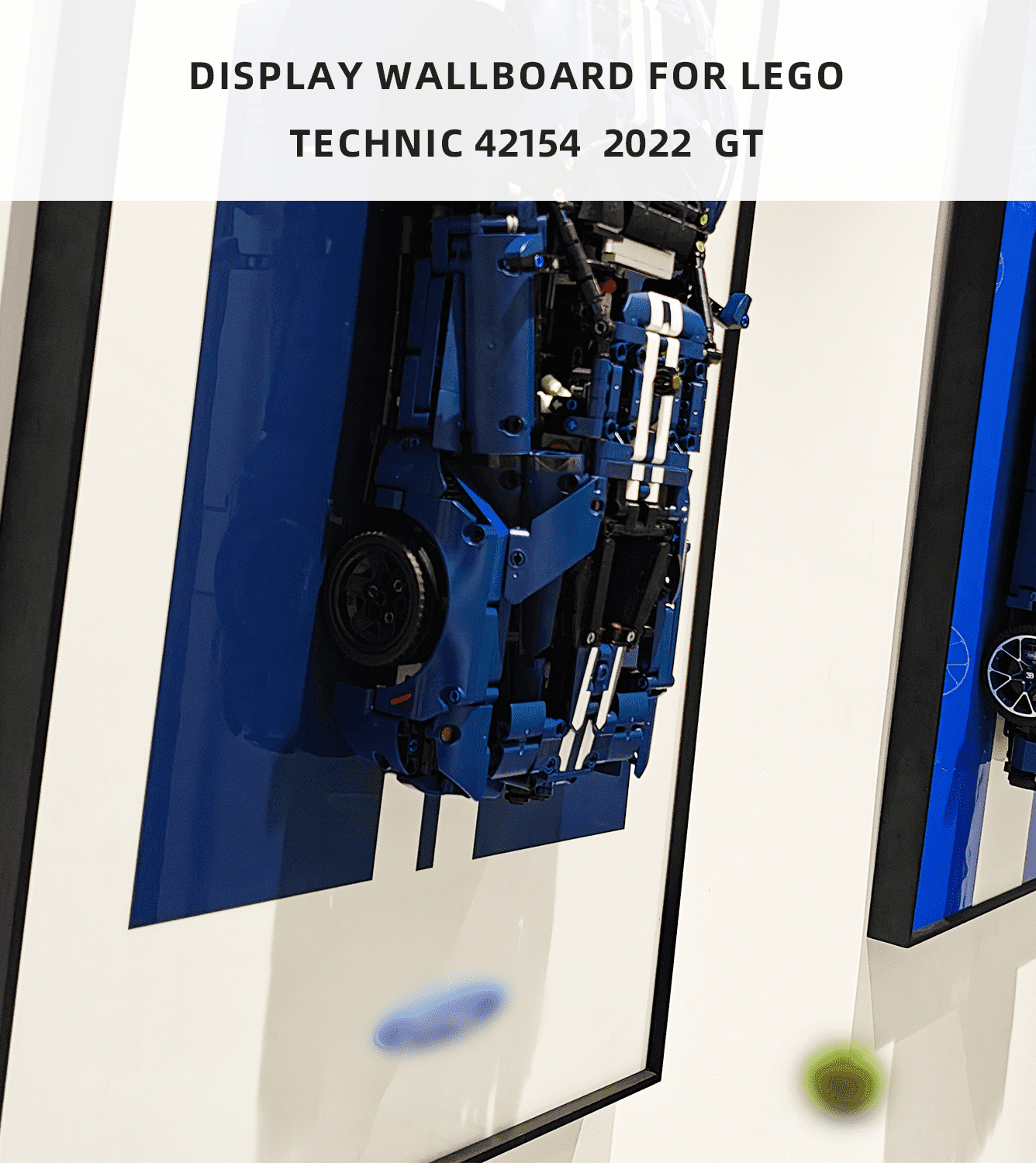 LEGO Technic 42154 Ford GT Building Kit - 2022 Model Car Display Wall Board for Showcase & Play | Perfect for Collectors & Kids Room Decor