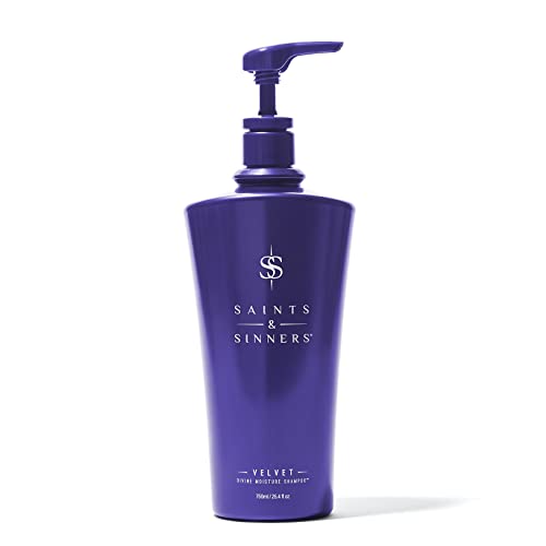 Saints & Sinners Velvet Divine Moisture Shampoo for Dry Damaged Hair - 25.4 oz Hydrating & Repairing Formula - Perfect for Salon Quality Hair Care at Home