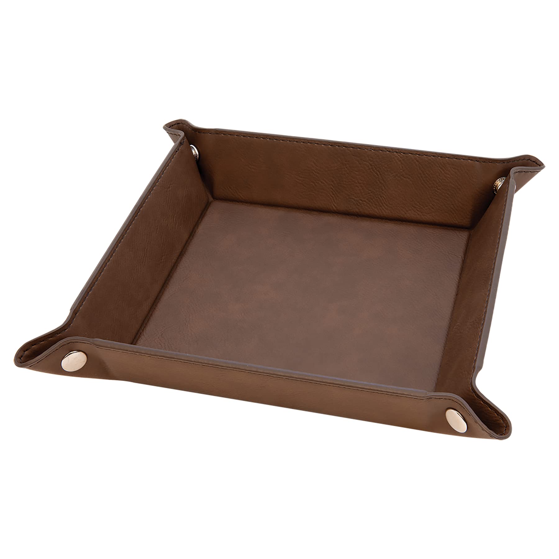 Personalized Leather Valet Tray for Men - Nightstand Organizer & Everyday Carry Tray - Perfect Key Holder and Gift for Dad, Husband, Boyfriend - Ideal for Bedroom, Office, or Travel Use