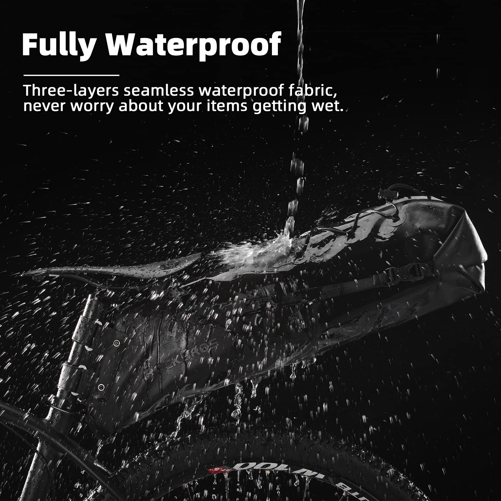 ROCKBROS Waterproof Bike Saddle Bag - 14L Large Capacity Bikepacking Seat Pack for Road & Mountain Bikes | Perfect for Cycling Adventures, Commuting & Outdoor Travel