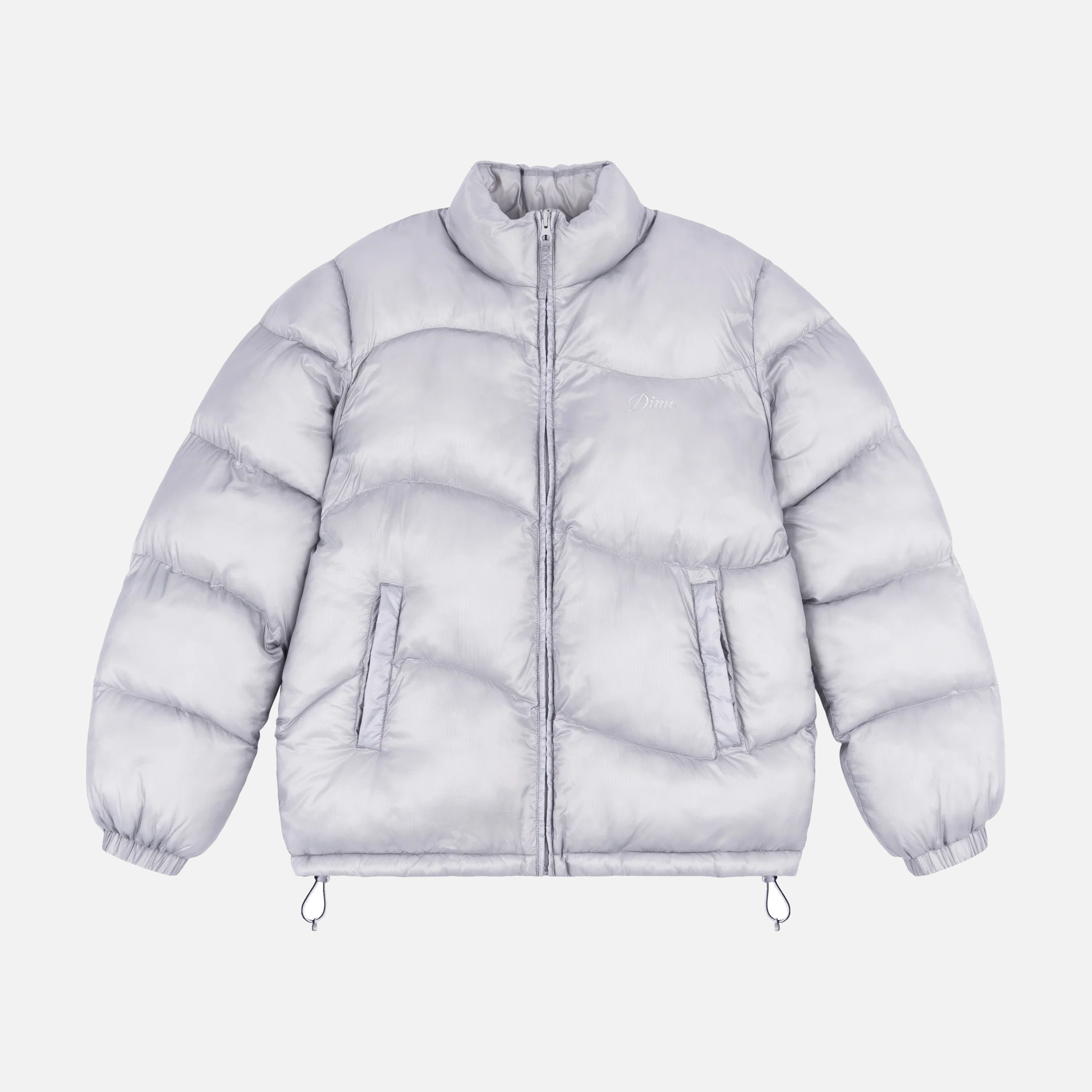 Classic Ripstop Puffer Jacket in Silver - Lightweight & Durable for Outdoor Adventures & Winter Fashion
