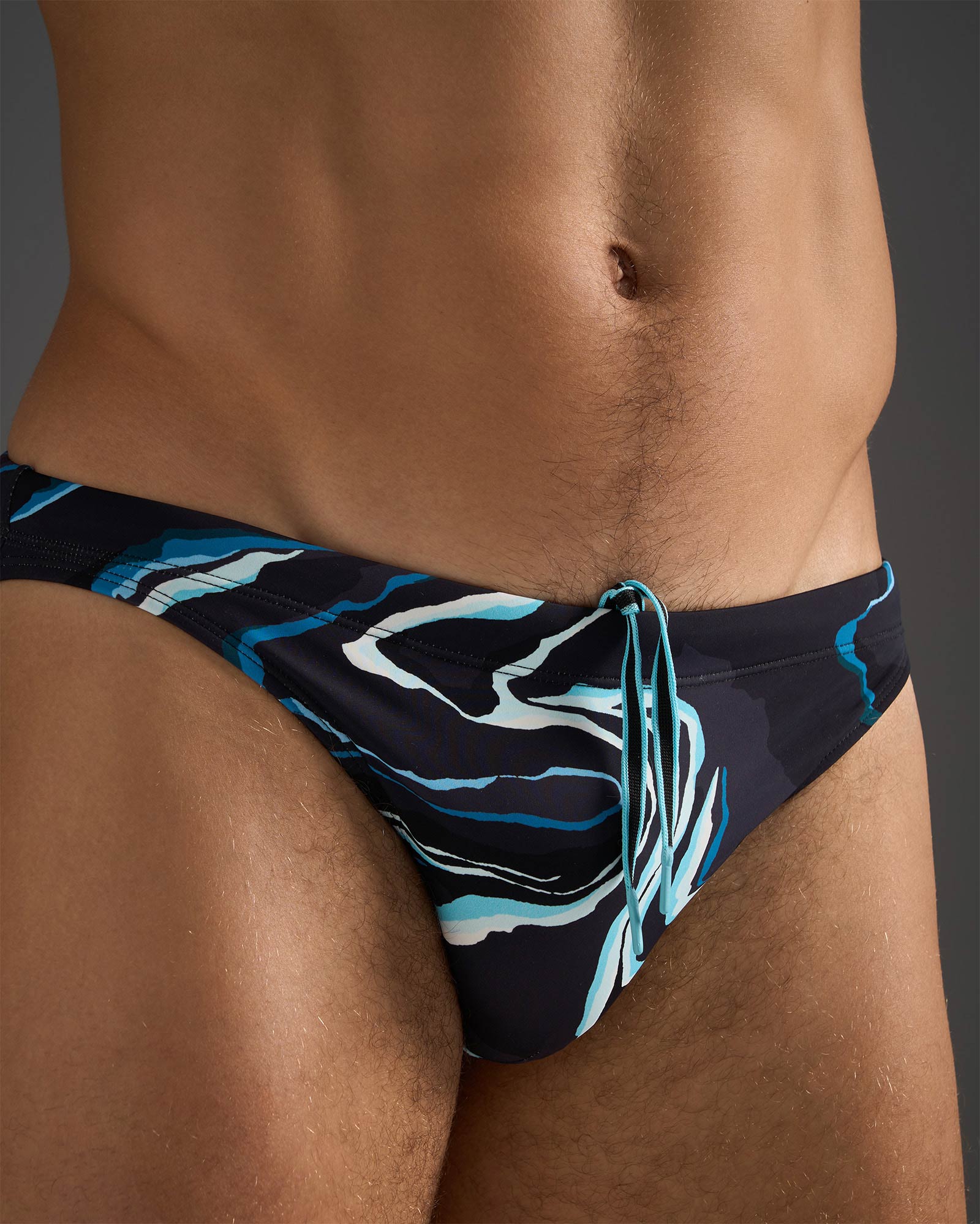Teamm8 Men's Black Resort Swim Brief - Quick Dry Comfortable Swimwear for Beach, Pool & Vacation
