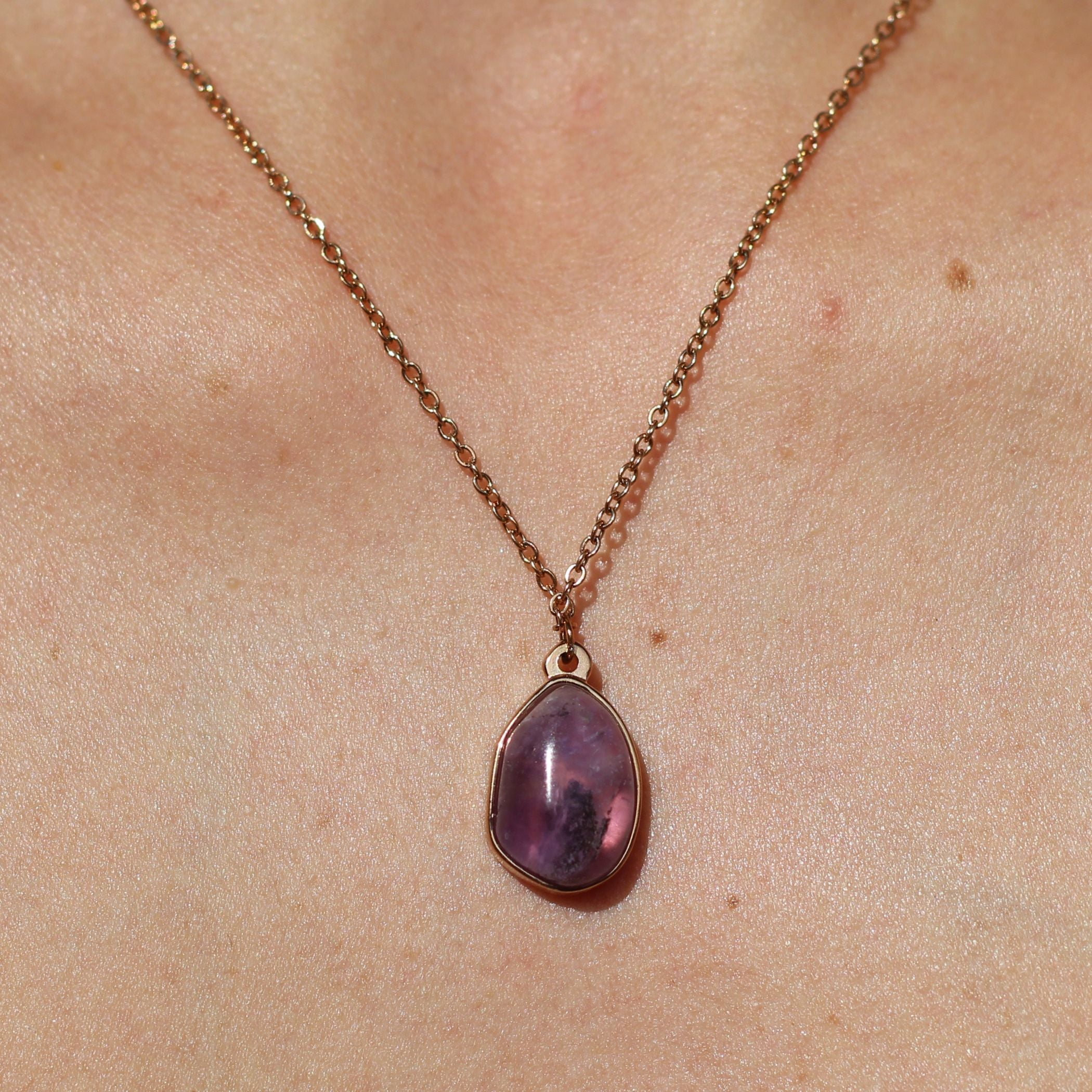 Natural Amethyst Drop Necklace for Women | Elegant Purple Gemstone Jewelry Gift for Her | Perfect for Weddings, Parties & Everyday Wear