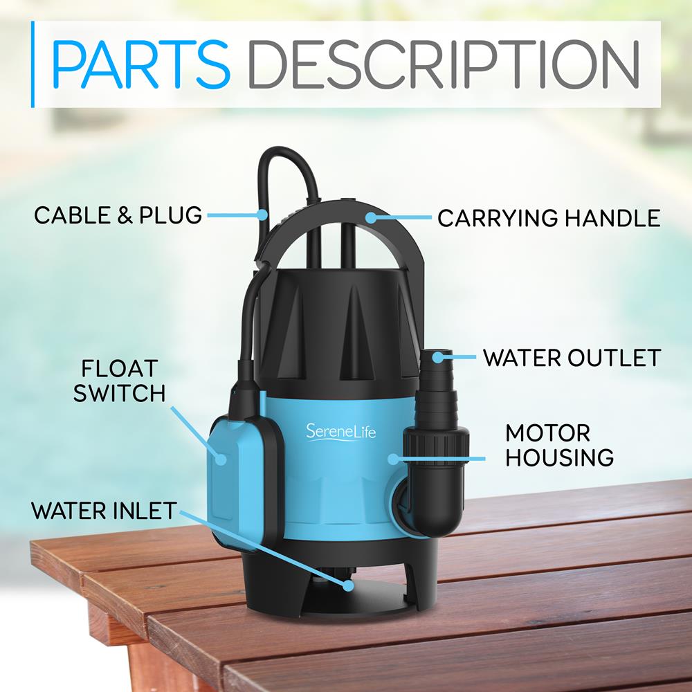 Best Electric Submersible Pump for Home & Garden - High Power Water Pump for Pools, Fountains & Aquariums | Durable & Quiet Submersible Water Pump for Indoor/Outdoor Use