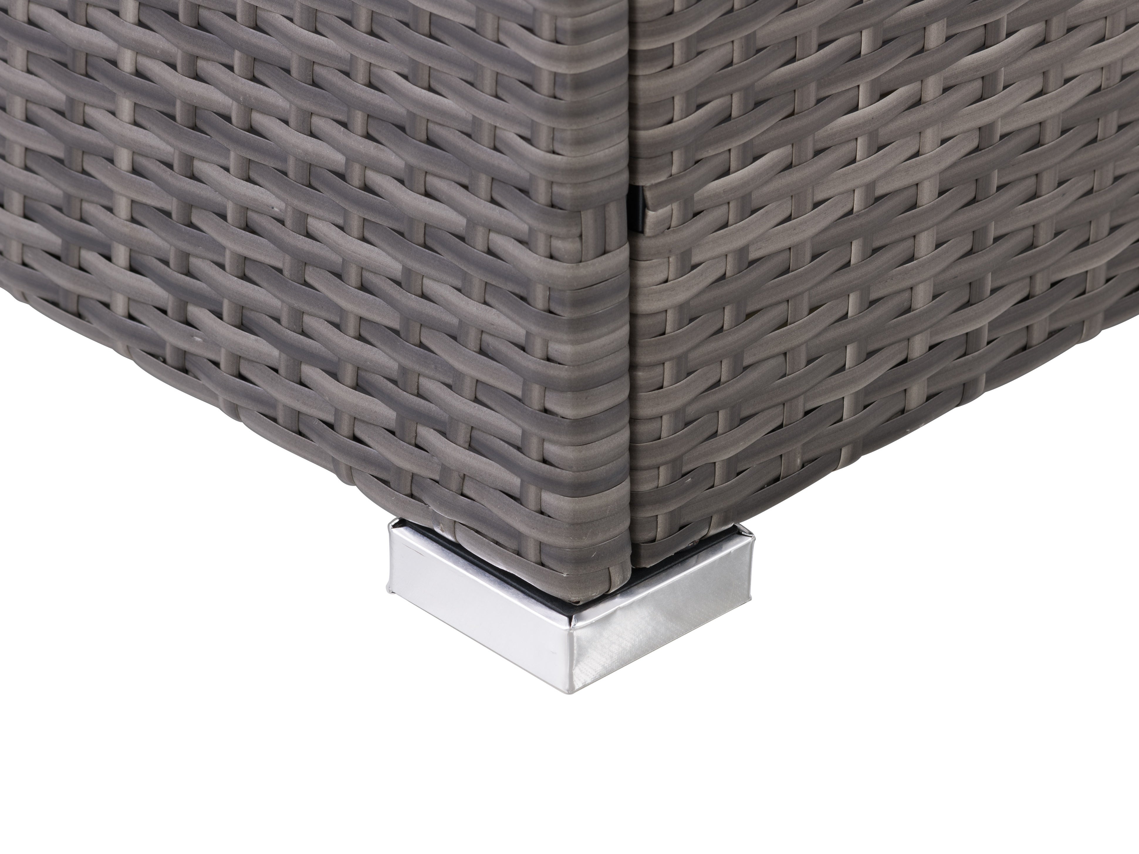 Modern Grey Square Outdoor Coffee Table - Weather-Resistant Patio Furniture for Garden, Poolside & Backyard Relaxation