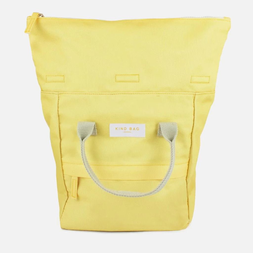 Kind Bags Hackney Mini Backpack - Waterproof Lightweight Crossbody Bag for Women & Girls, Buttercup Yellow - Perfect for Travel, School, Hiking & Daily Use