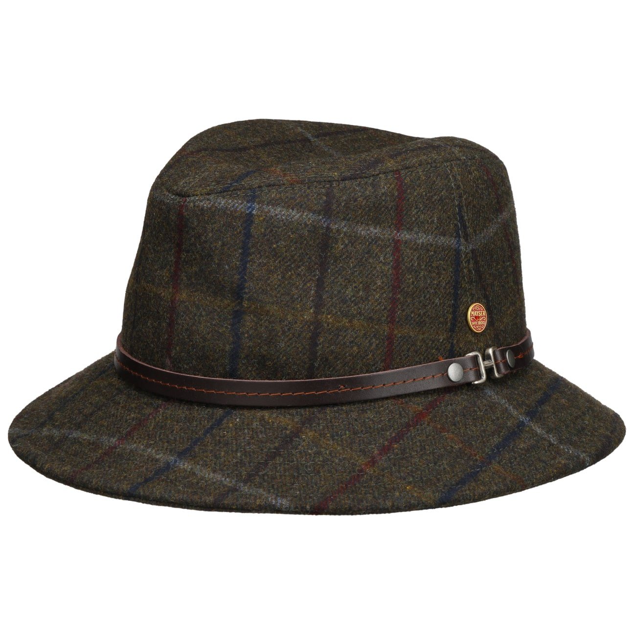 Check Bucket Wool Hat by Mayser - Warm Winter Beanie for Women & Men - Perfect for Skiing, Hiking, and Cold Weather Fashion