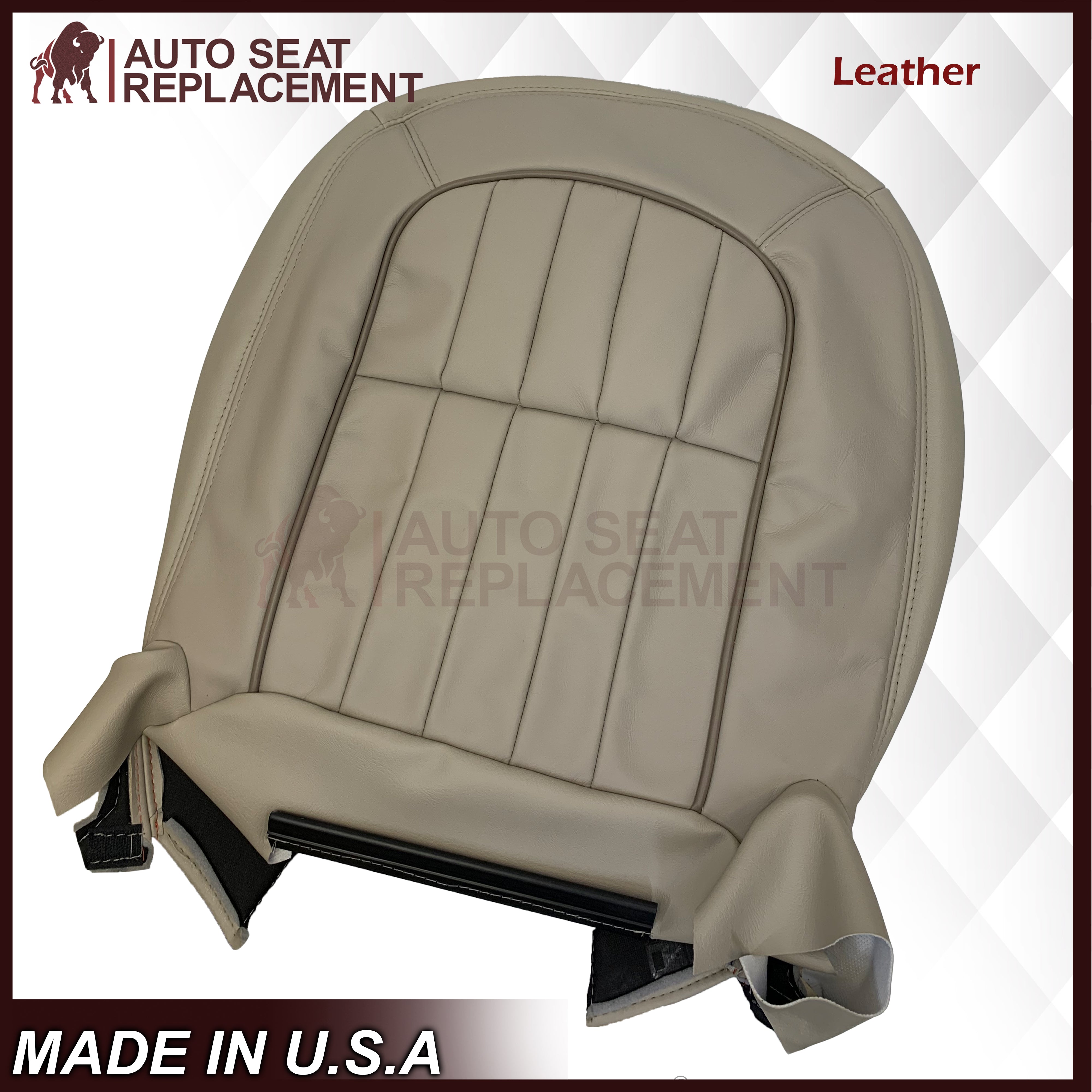 1997-2003 Jaguar XJ8 XJ6 4-Door Genuine Leather or Synthetic Leather Seat Covers - Oatmeal Beige | Premium Car Interior Upgrade for Luxury Sedans