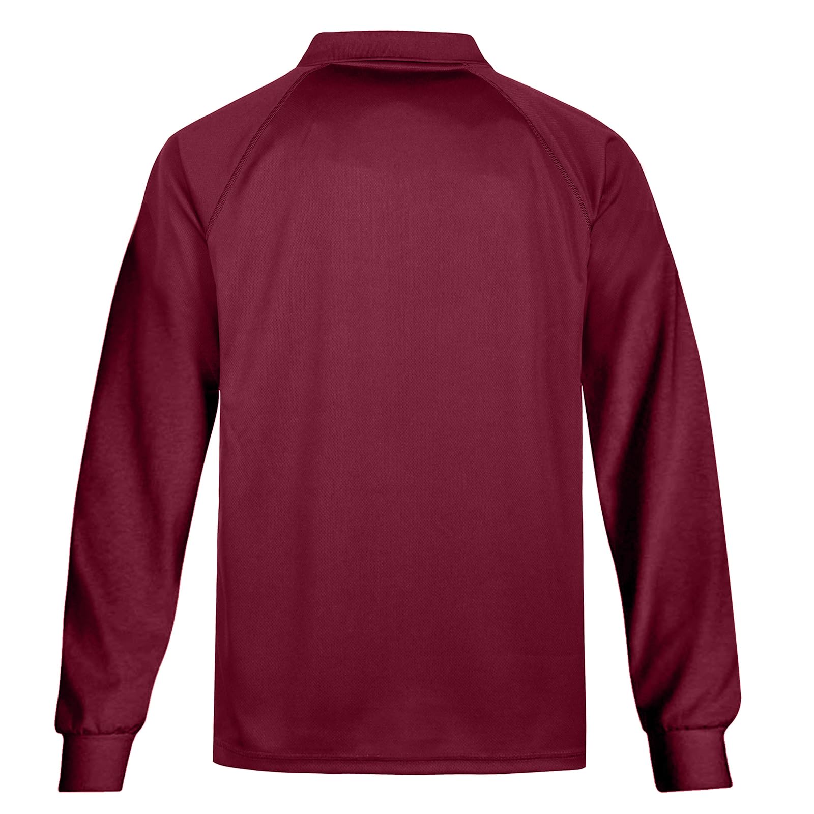 MOHEEN Men's Dry Fit UPF 50+ Long Sleeve Pique Polo Shirt - Big & Tall Sizes M-6XL - Breathable Golf & Casual Wear for Outdoor Activities