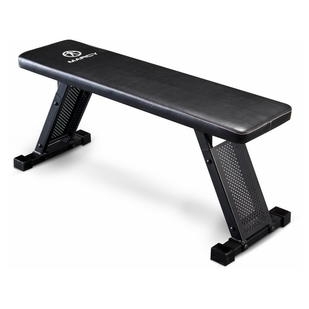 Marcy SB-1315 Flat Weight Bench for Home Gym - Adjustable Strength Training Bench for Full Body Workouts - Perfect for Dumbbell Press, Sit-Ups & Strength Exercises