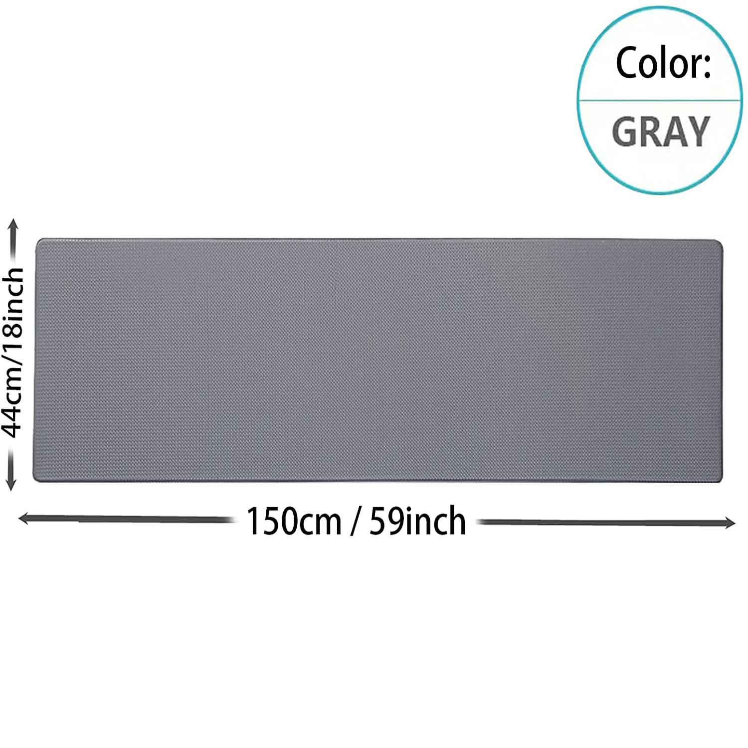 150cm Non-Slip Anti-Fatigue Kitchen Floor Mat - PU Leather Waterproof Rug for Cooking, Dishwashing & Standing Comfort - Perfect for Home Kitchen, Restaurant & Food Prep Areas