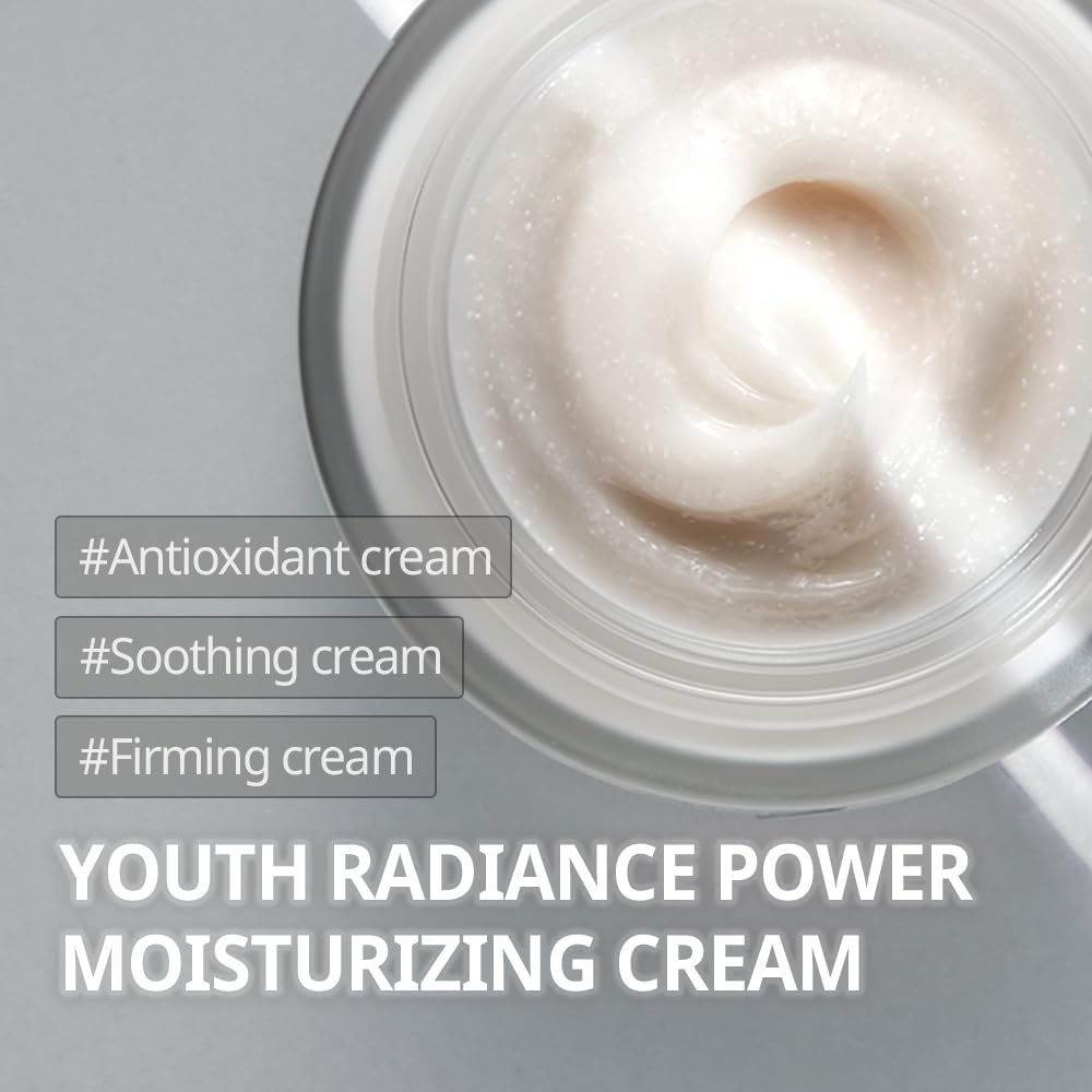 PRIMERA Youth Radiant Power Moisturizing Cream 50ml (1.7 fl oz) - Skin Barrier Booster, Hydrating Facial Cream for Dry Skin, Anti-Aging & Brightening - Premium Korean Beauty Skincare for Day & Night Use