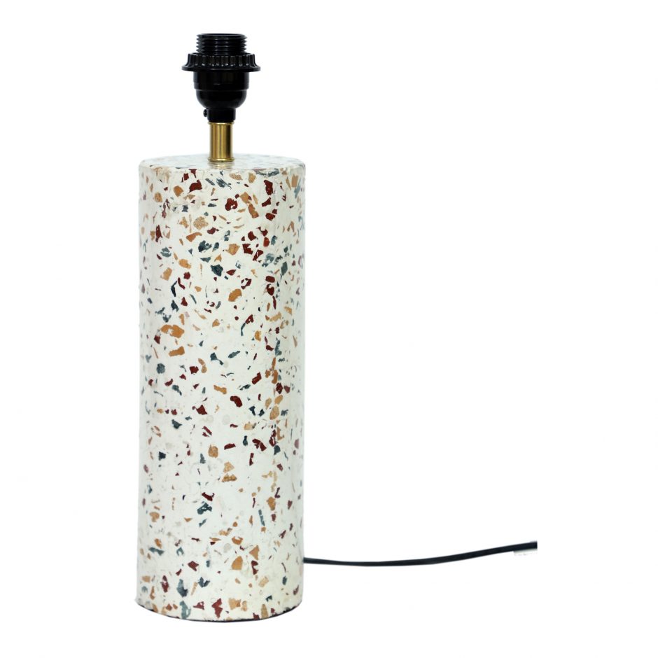 Modern Terrazzo Round Table Lamp - Stylish Home Decor for Living Room, Bedroom, or Office - Energy Efficient LED Lighting for Cozy Ambience