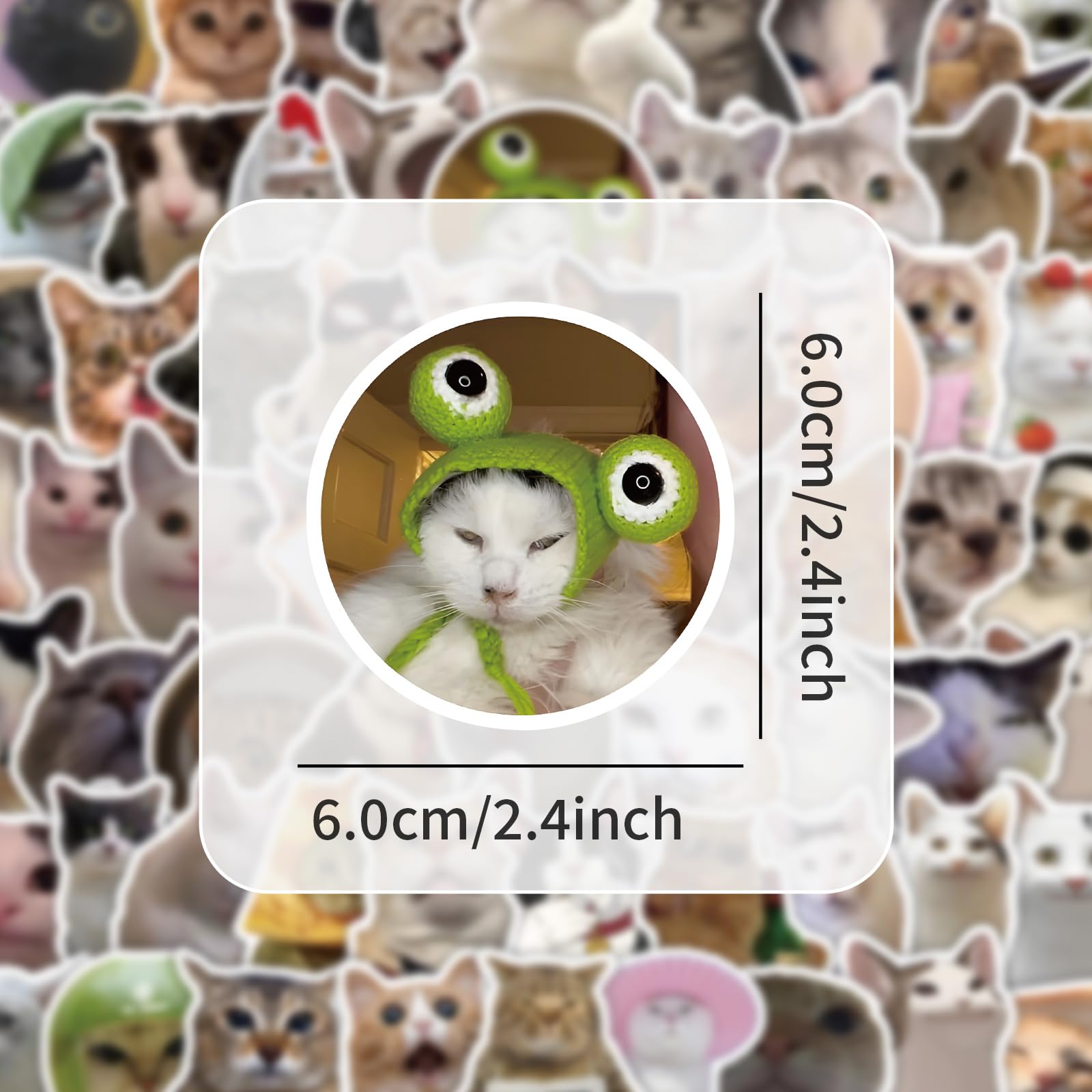 200Pcs Funny Cat and Dog Meme Stickers - Realistic Pet Decals Vinyl Stickers for Laptop, Water Bottle, Scrapbook, Phone - Perfect for Teens and Adults to Decorate Personal Items and Express Personality