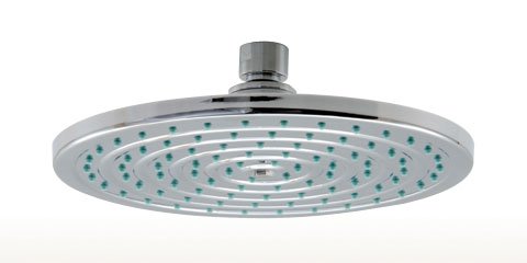 Aqua Brass 2108.PC 8 Inch Round Rain Shower Head - High Pressure Luxury Rainfall Showerhead for Spa-Like Bathroom Experience (Brass Finish)